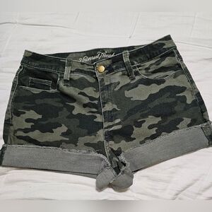 Women's Camo High Rise Midi Shorts